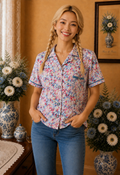 Chemisier femme imprimé multicolore taille 46/48