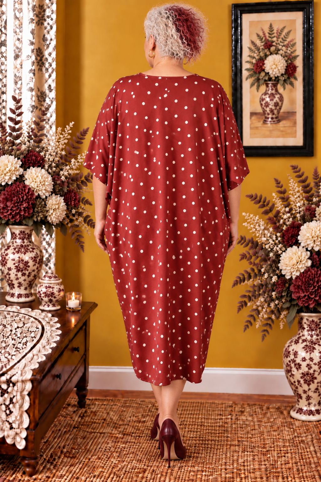 Robe Prodotto in Italia neuve bordeaux blanc taille 50