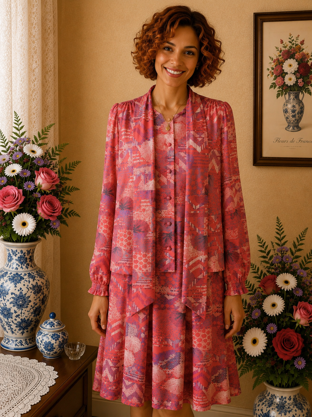 Ensemble Chemise & Jupe Marcelle Griffon Multicolore t40