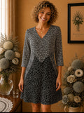 Robe Vero Moda noir & blanc, graphique effet animal taille 42