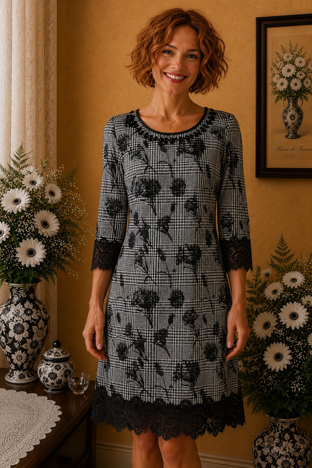 Robe K-Design neuve étiqueté noir blanc taille 42/44