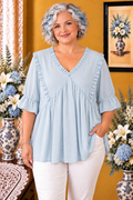 Blouse  femme Shein Curve bleu clair taille 1XL