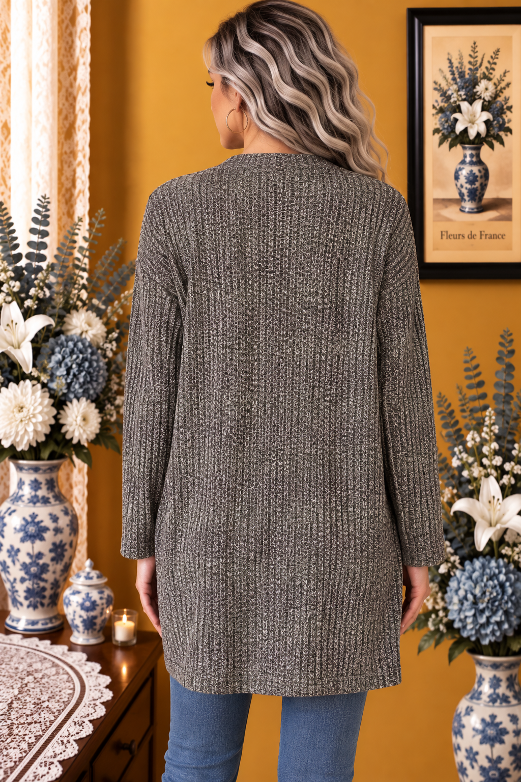 Haut femme Shein neuf gris blanc noir taille M