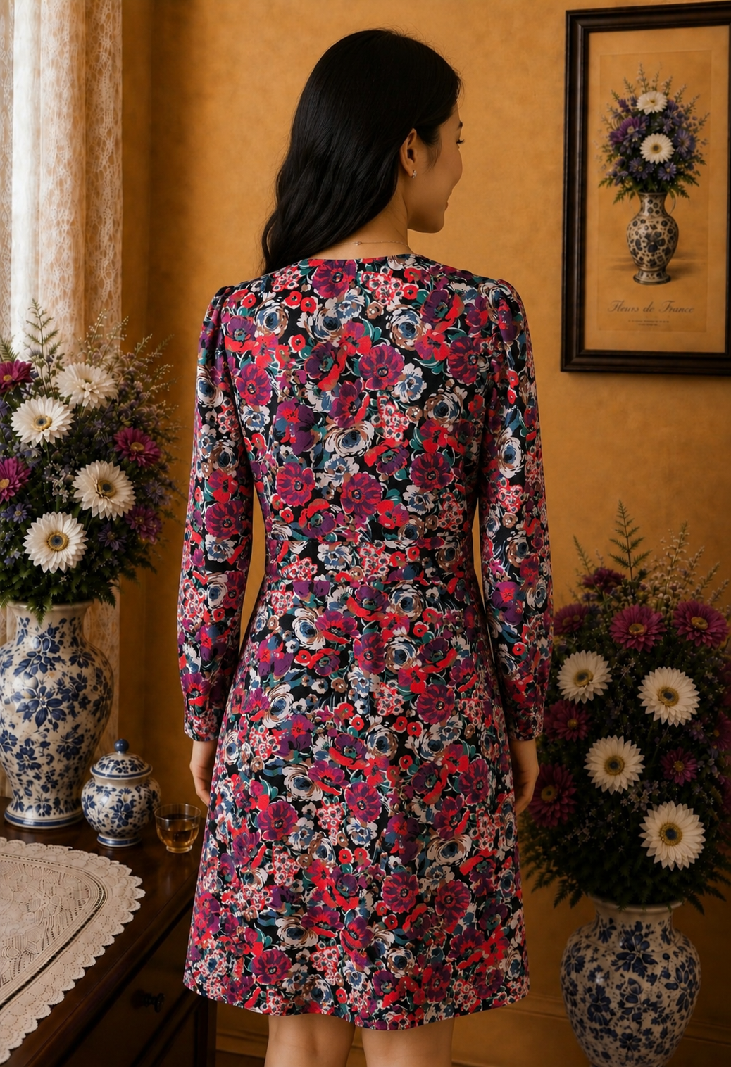 Robe Camaïeu imprimé floral multicolore taille 44