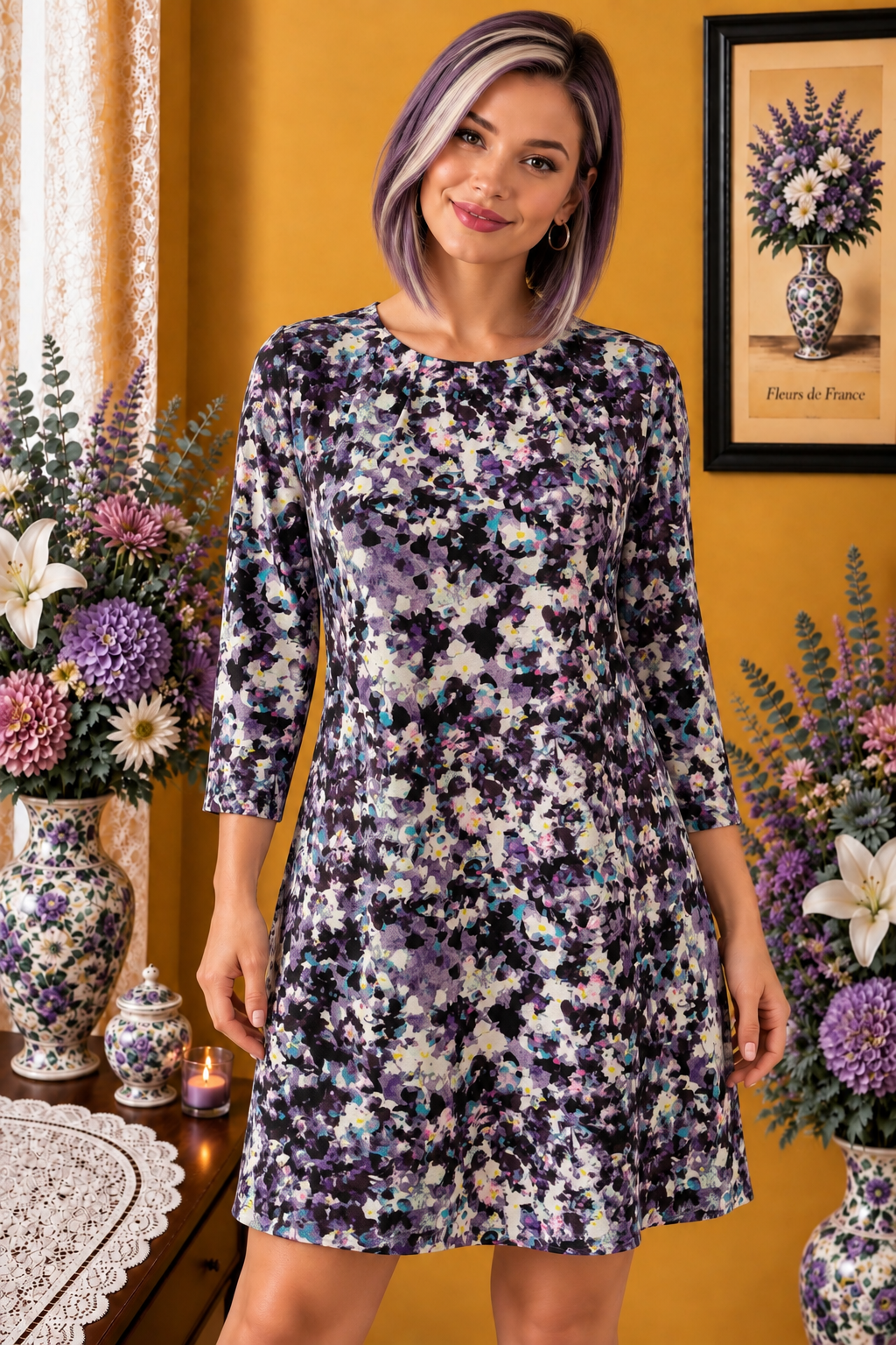 Robe femme H&M fleurie multicolore taille M
