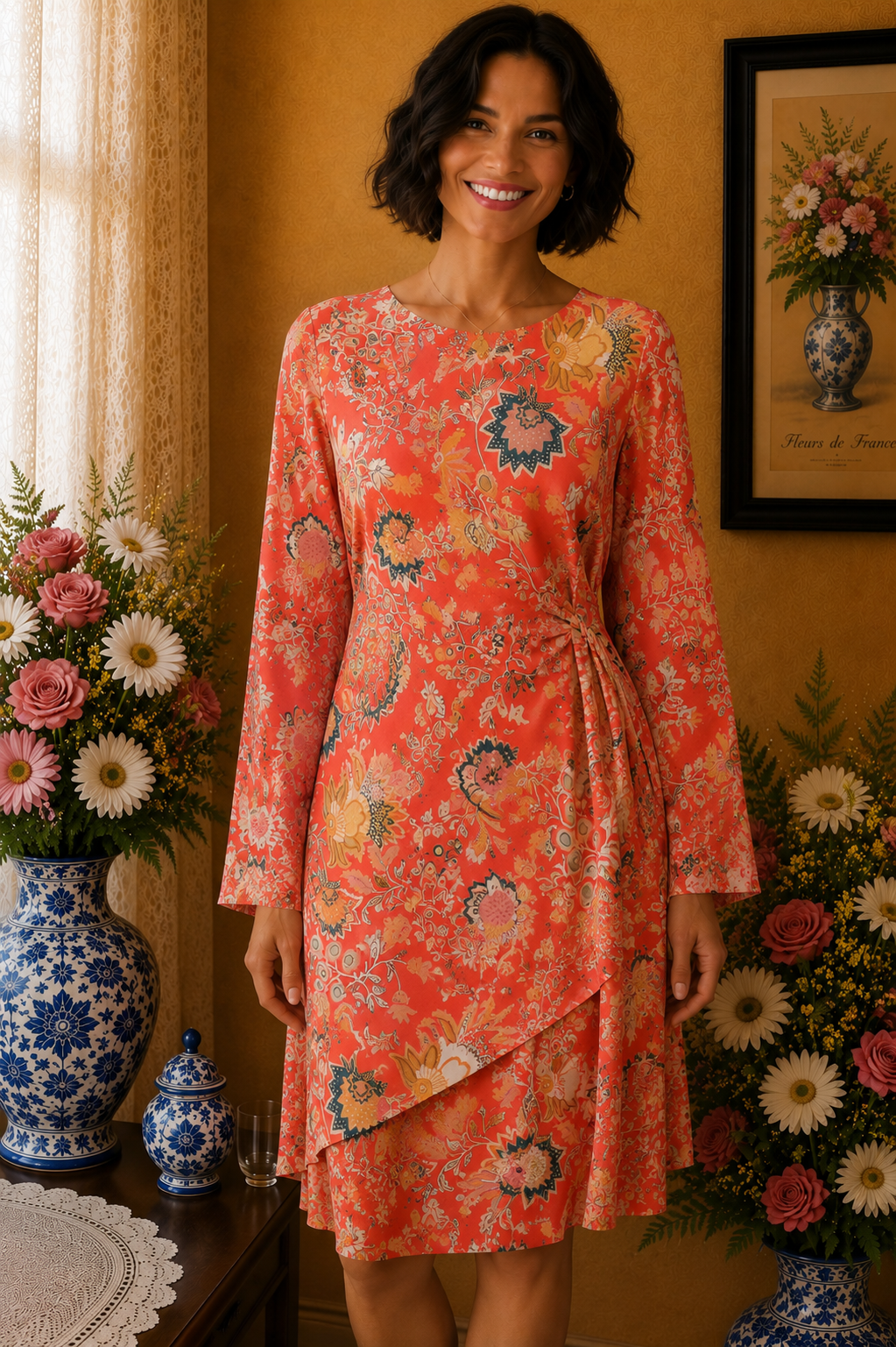 Robe Lulu Love neuve blanc rouge multicolore taille 38/40
