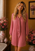 Robe Zara vieux rose entièrement plissée taille L