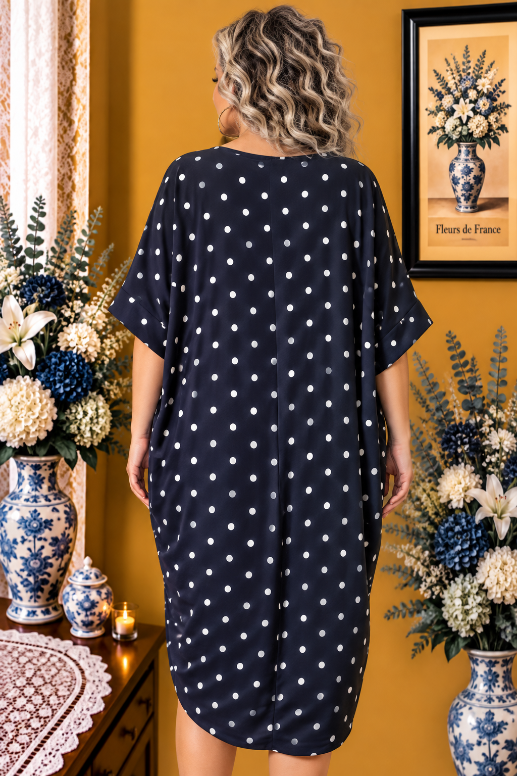 Robe femme neuve Prodotto in Italia bleu marine blanc taille 50