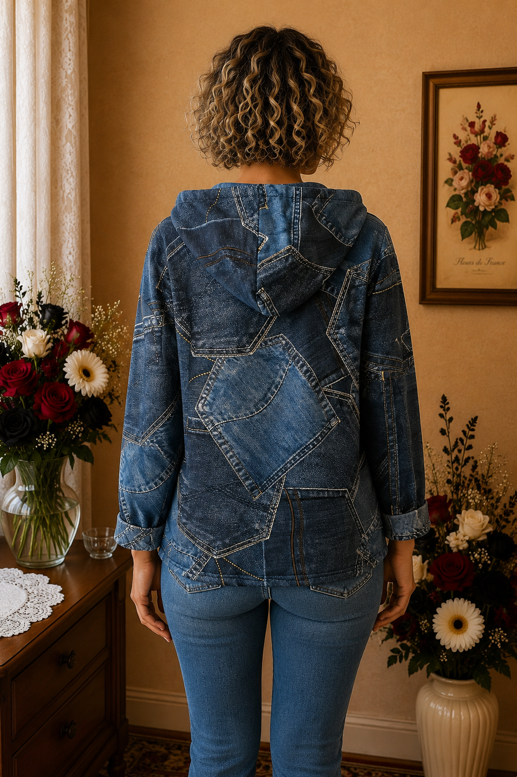 Veste neuve bleu blanc taille XL