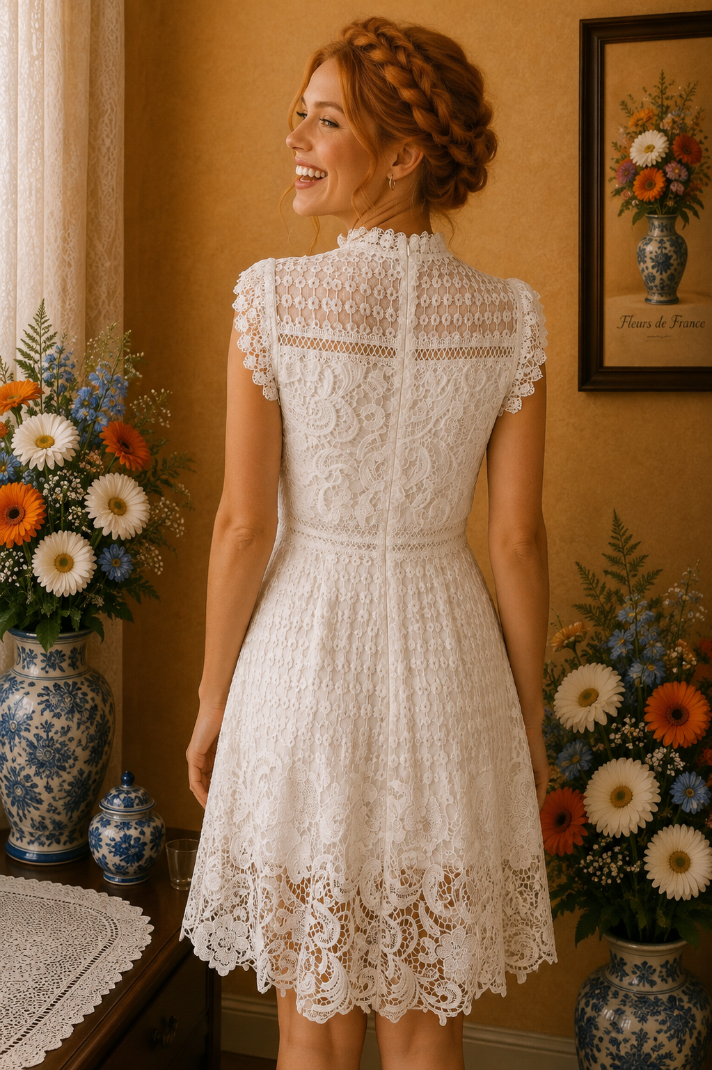 Robe Aisabelle Paris blanche brodée taille 34