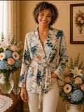 Veste Eli White florale crème, bleu & multicolore t42